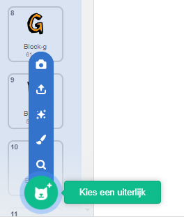 Groene knop met de tekst kies een uiterlijk