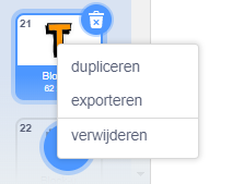 Klik met de rechter muisknop op het uiterlijk van de letter T en kies dupliceren.