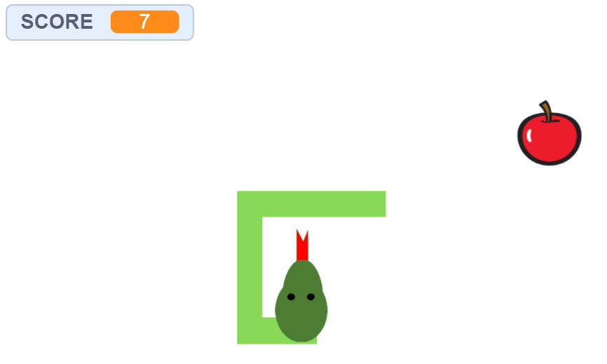 De slang gaat zichzelf bijna raken.