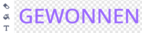 Het uiterlijk van de eigen sprite wordt bewerkt. De paarse tekst gewonnen is in hoofdletters.